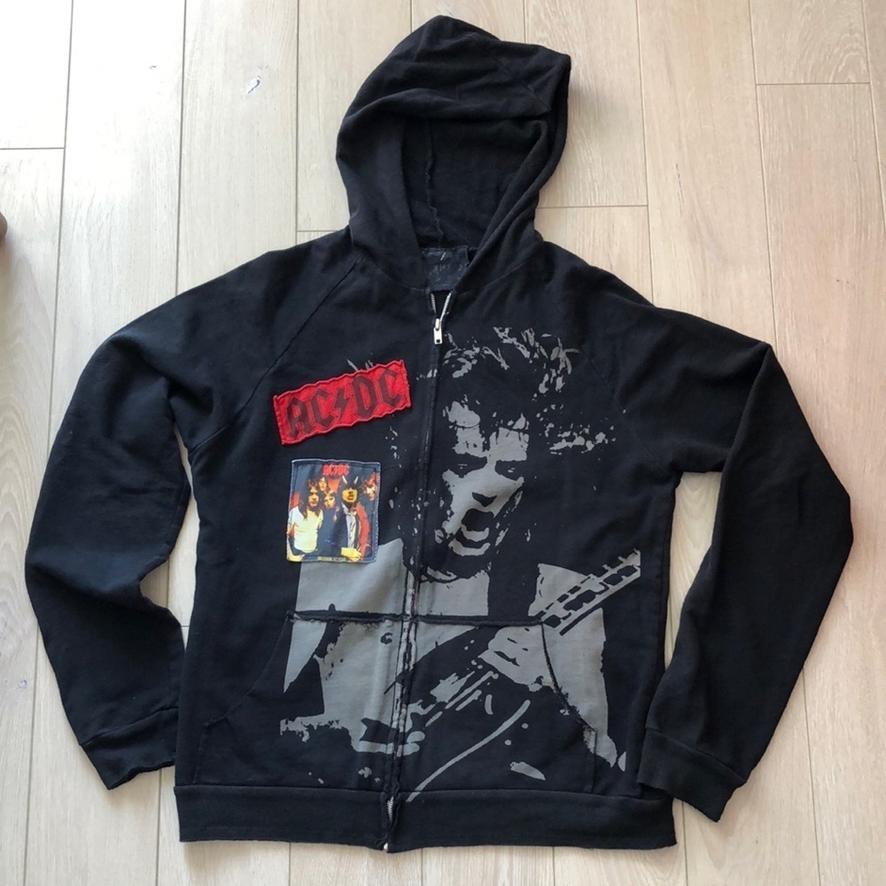 AC/DC Vintage Zip Up Hoodie Made in USA: Size Women’s M